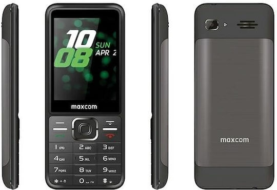 MaxCom MM244 Dual SIM Κινητό με Μεγάλα Κουμπιά Μαύρο