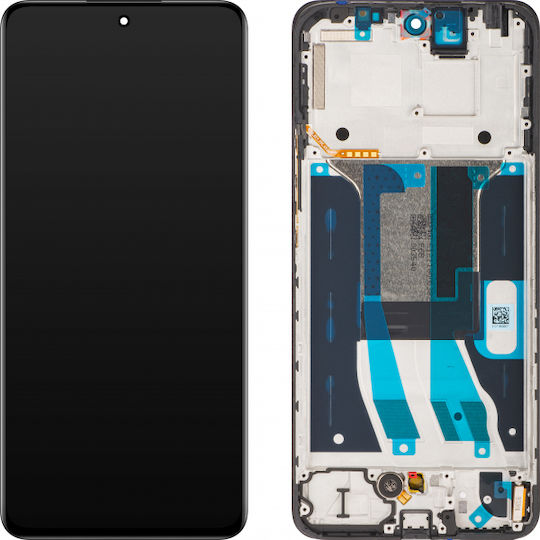 Realme Οθόνη mit Touch-Mechanismus und Rahmen für Realme 12 4G RMX3871 (Schwarz)