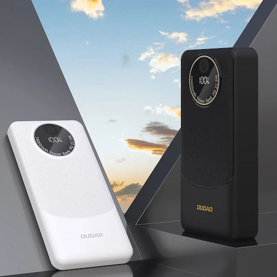 Dudao K12 Power Bank 10000mAh 22.5W Mit 2 USB-A Ausgangsanschlüsse Power Delivery / Schnellladung Schwarz