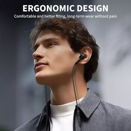 Tech-Protect Ultraboost Earbuds Handsfree Ακουστικά με Βύσμα USB-C Μαύρο