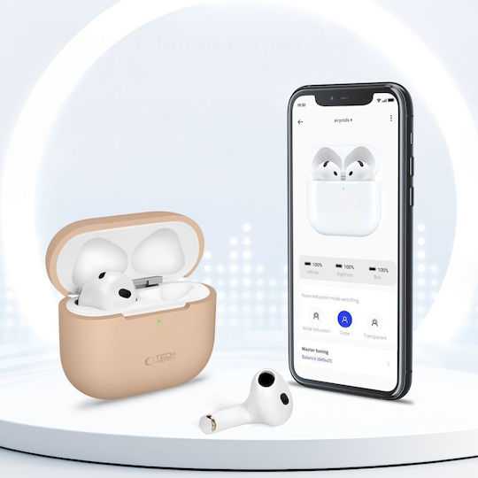 Tech-Protect Silicone Case Hülle Silikon Cafe Latte für Apple AirPods 4