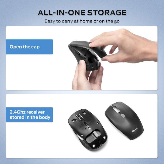 iClever MD179 Cu fir & Wireless Bluetooth Mouse Negru