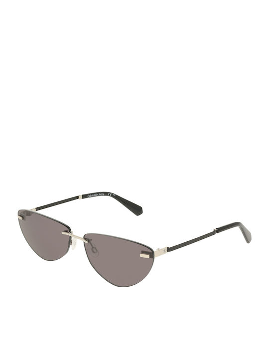 Calvin Klein Women's Sunglasses with Black Metal Frame and Black Lens CKJ25208S 043