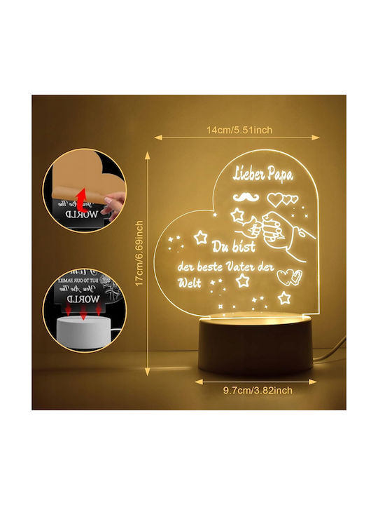 Dekorative Lampe 3D-Illusion Transparent
