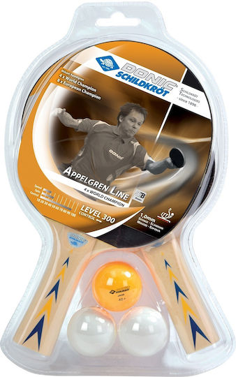 Donic Appelgren 300 788417 Σετ Ρακέτες Ping Pong για Αρχάριους Παίκτες