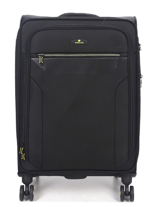 WORLDLINE Großer Reisekoffer Black mit 4 Räder Höhe 78cm