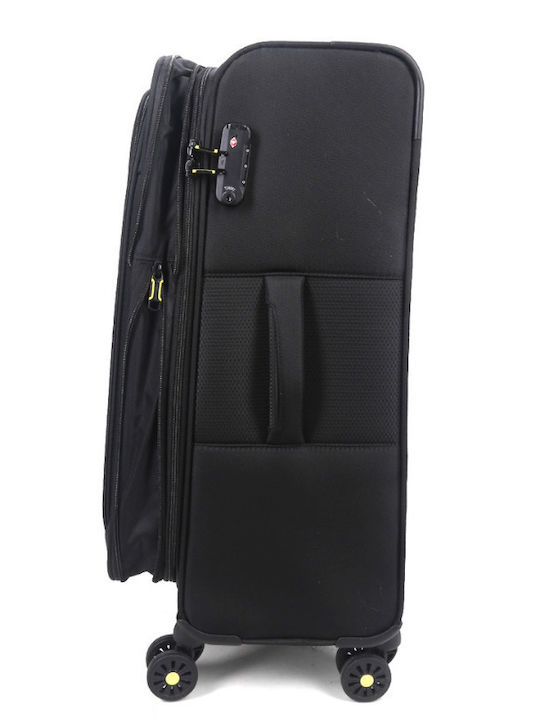 WORLDLINE Großer Reisekoffer Black mit 4 Räder Höhe 78cm