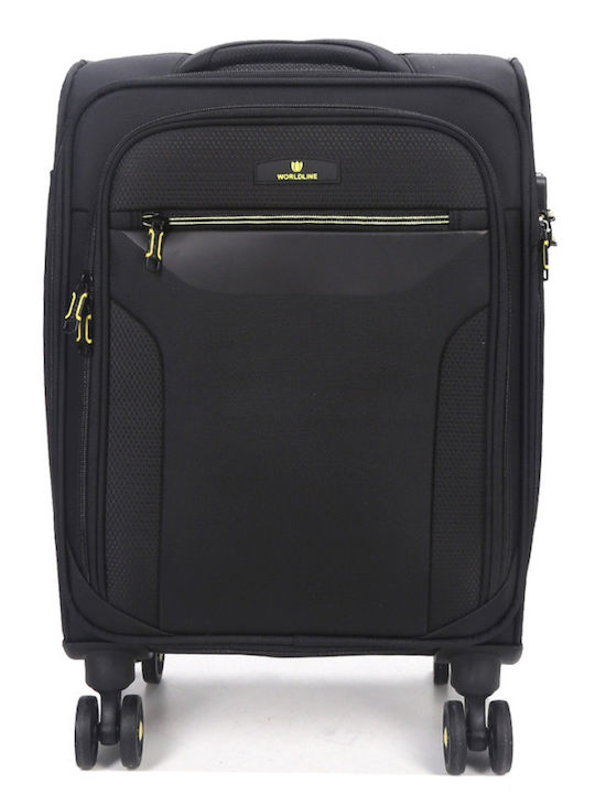 WORLDLINE Kabinenreisekoffer Black mit 4 Räder Höhe 55cm