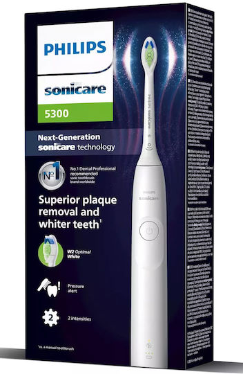 Philips Sonicare DiamondClean 5300 Ηλεκτρική Οδοντόβουρτσα με Αισθητήρα Πίεσης Λευκή