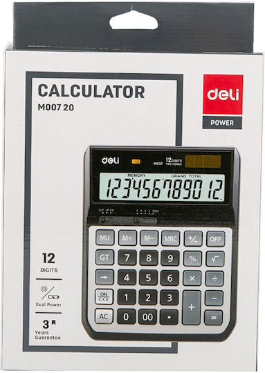 Deli Calculator in Gray Color 1pcs