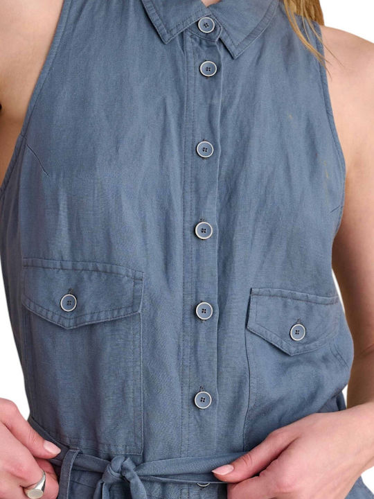 Women's Sleeveless One-piece Suit Blue