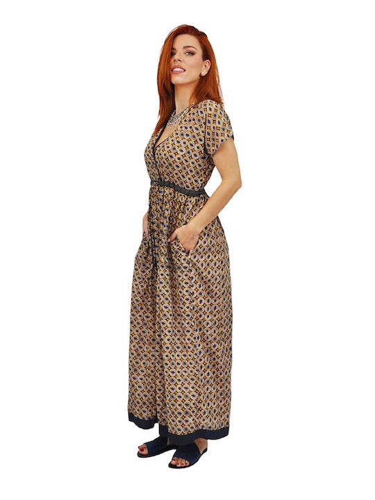 Sommer Midi Damenkleid Beige