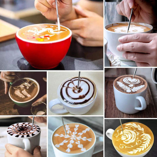Cana din oțel inoxidabil pentru spumare lapte cu mâner Quasar Co. Cana pentru cappuccino cu cioc Bar Cana Barista 600 ml H 11 cm
