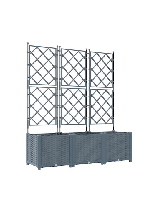 Γλάστρα Κήπου Πλέγμα 3 Τμχ Ανοιχτό Γκρι 120x40x143 Εκ Γλάστρα Κήπου Πλέγμα 3 Τμχ Ανοιχτό Γκρι 120x40x143 Εκ
