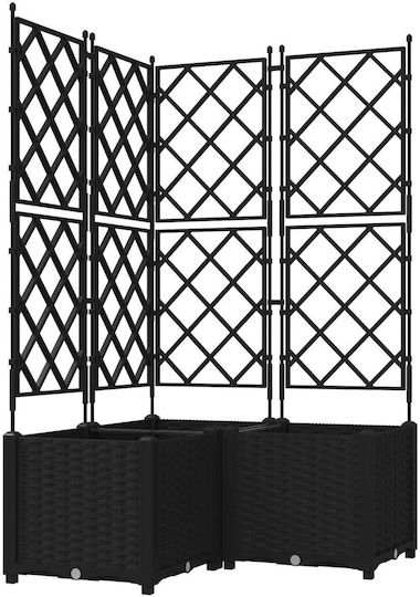 Garden Planter Grid 3 Pcs Black 80x80x143 cm Garden Planter Grid 3 Pcs Black 80x80x143 cm