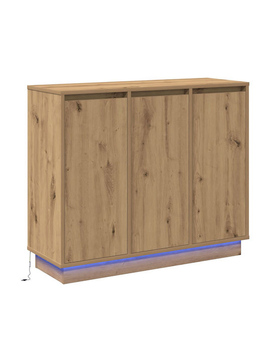 Bufet din Lemn Masiv cu Sertare Nuci 90x32x75cm