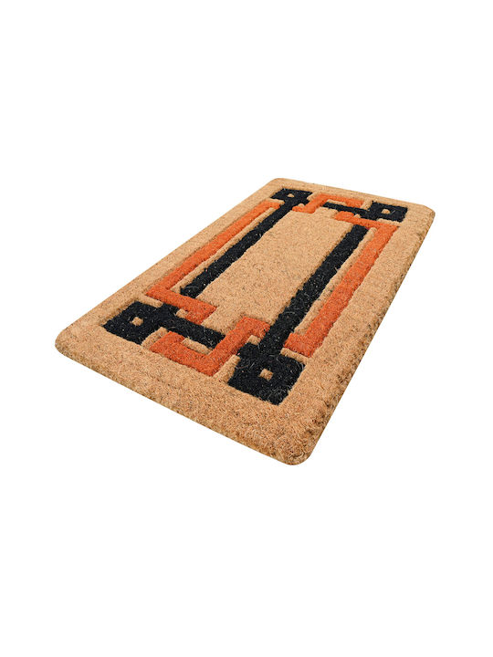 Πατάκι Εισόδου από Κοκοφοίνικα με Αντιολισθητικό Υπόστρωμα Μαύρο 60x90εκ.