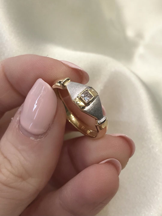 Antwnakakis Ring made of White gold 18K