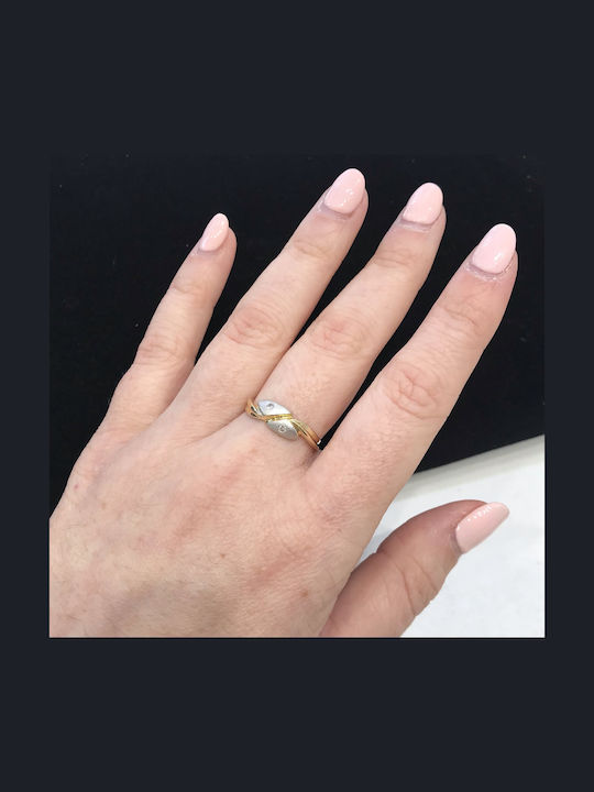Antwnakakis Ring made of White gold 18K