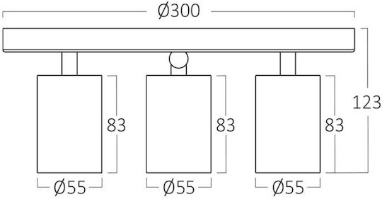 Braytron Triple Spot in White Color