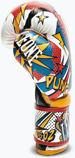 Leone Hero Kids Boxing Gloves made of Synthetic Leather for Match Multicolor