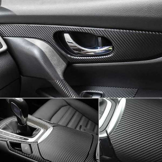 Benzi Autocolante Auto Carbon 127 x 127cm în Culoarea Negru 1buc
