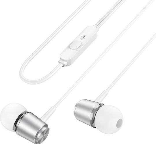 Hoco M108 In-ear Handsfree Ακουστικά με Βύσμα 3.5mm Ασημί