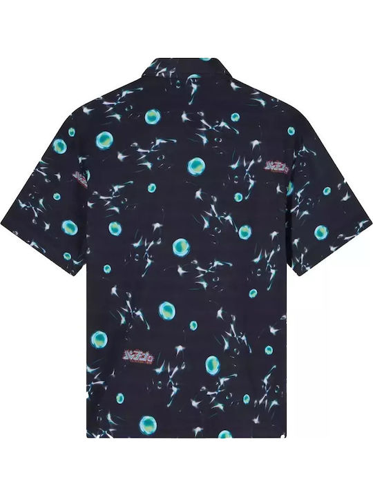 Pachinko Short-sleeved Cotton Shirt in Wide Line MULTICOLOR