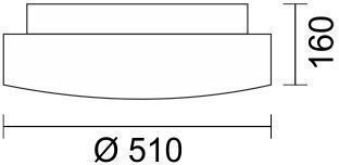 Spot Light Closed Type (Ceiling Light) 51cm with Light White