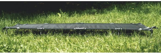 Foldable Campaign Bed Single Black 192x66x15cm
