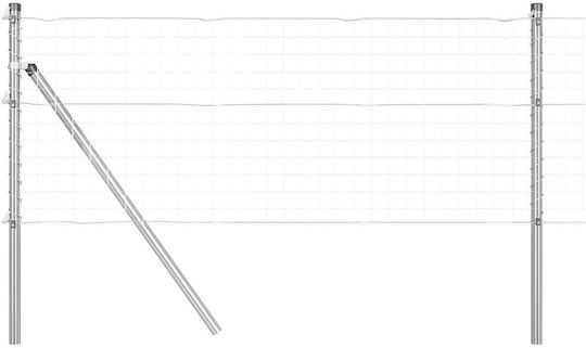 vidaXL Metal Fence Gate in Silver Color xcm