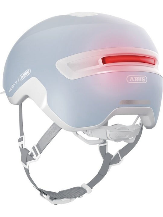 Abus Hud-y Pure Fahrradhelm Blau-Weiß Urban Größe L