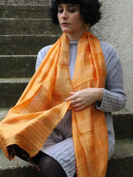 Women's Silk Scarf Orange
