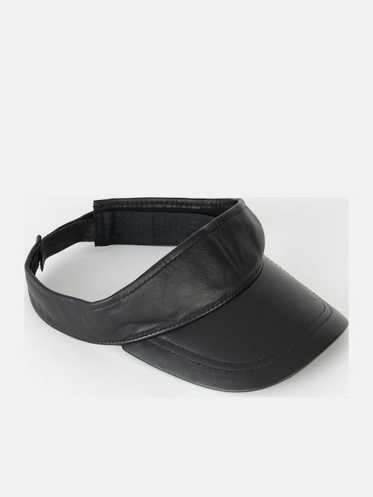 MRDline Leather Women's Visor Hat Black