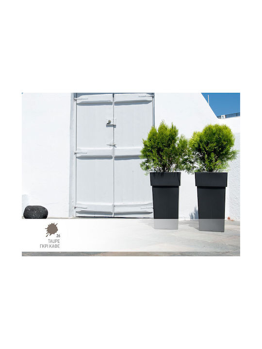 Viomes Linea Pot Plastic Taupe 27x27x50cm.