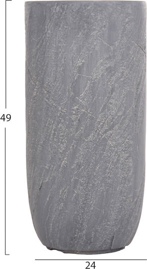HomeMarkt Set 3 Metallische Pflanzgefäße Cement 44x79cm