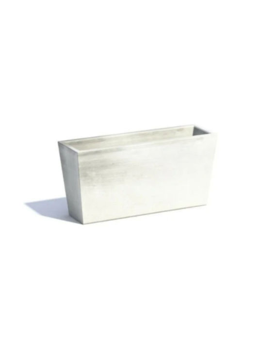 Ecopots Paris Ζαρντινιέρα Πλαστική White Grey 60x26x40εκ.