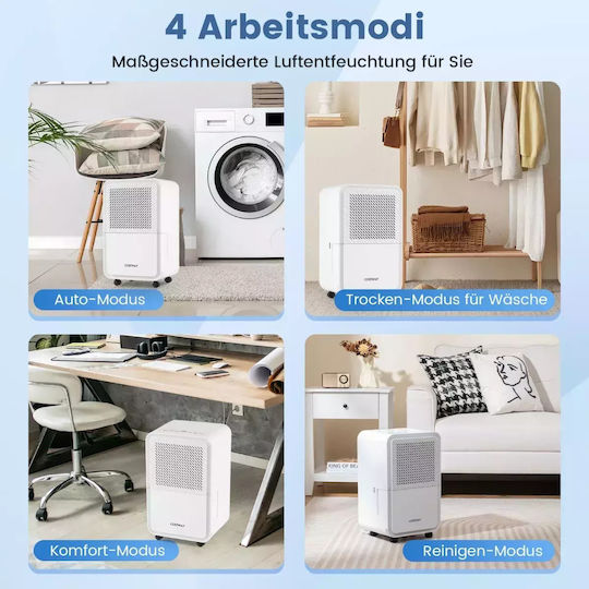 Costway ES10428DE-WH Αφυγραντήρας με Συμπιεστή 15lt