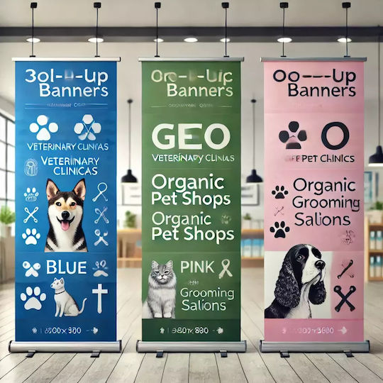 Roll Up Stand Τζάμια Dog Lover