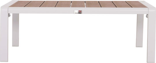 Tisch für kleine Außenbereiche Stabil Bentry White 53x65x35cm