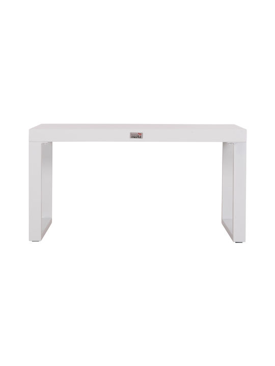 Sentry Auxiliary Outdoor Free Standing Aluminum Table White 87x43xcm