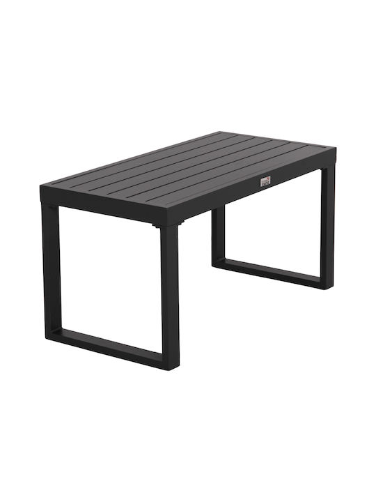 Sentry Auxiliary Outdoor Free Standing Aluminum Table Dark Grey 87x43xcm