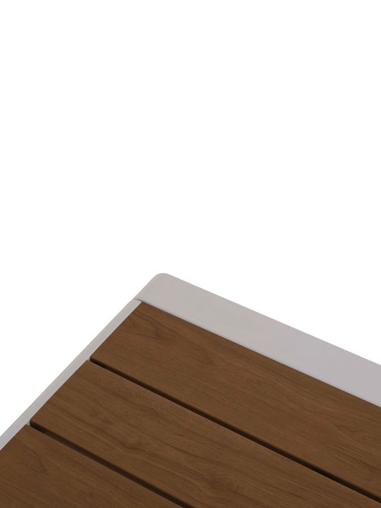 Tisch für kleine Außenbereiche Stabil Bentry White 53x65x35cm