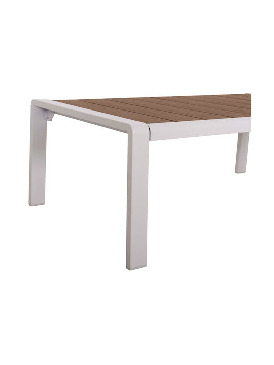 Tisch für kleine Außenbereiche Stabil Bentry White 53x65x35cm