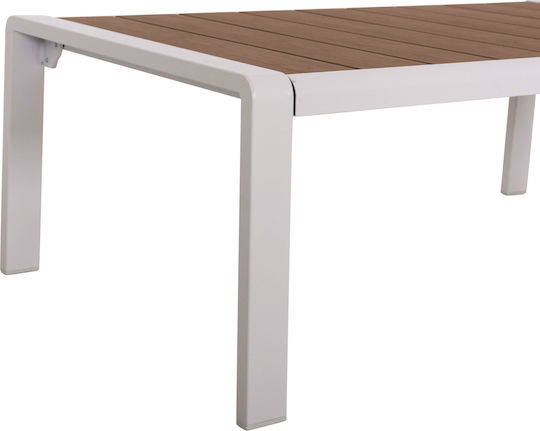Tisch für kleine Außenbereiche Stabil Bentry White 53x65x35cm