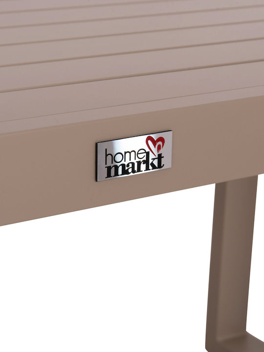 Sentry Auxiliary Outdoor Free Standing Aluminum Table Cappuccino 87x43xcm