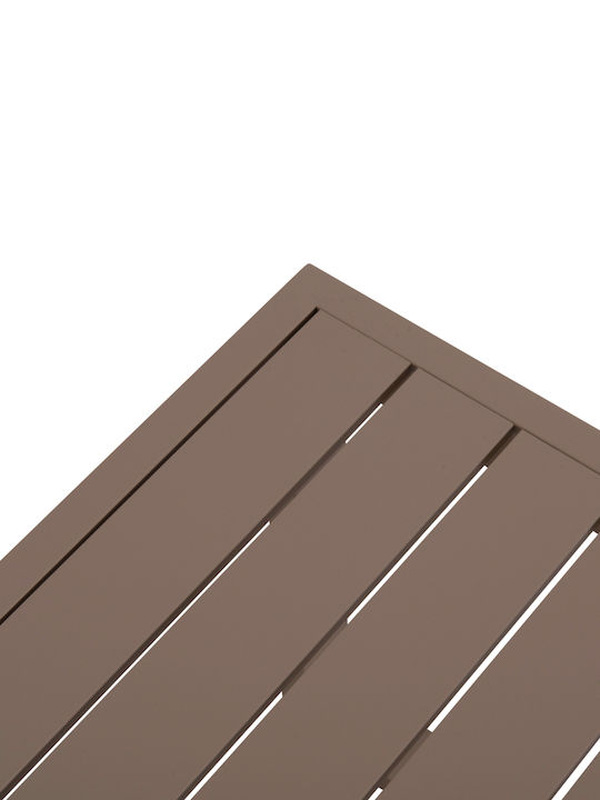 Sentry Auxiliary Outdoor Free Standing Aluminum Table Cappuccino 87x43xcm