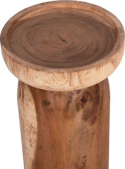 Round Side Coffee Table Loki Made of Solid Wood Natural W30xL30xH50cm