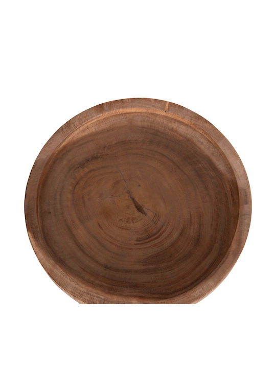 Round Side Coffee Table Loki Made of Solid Wood Natural W30xL30xH50cm