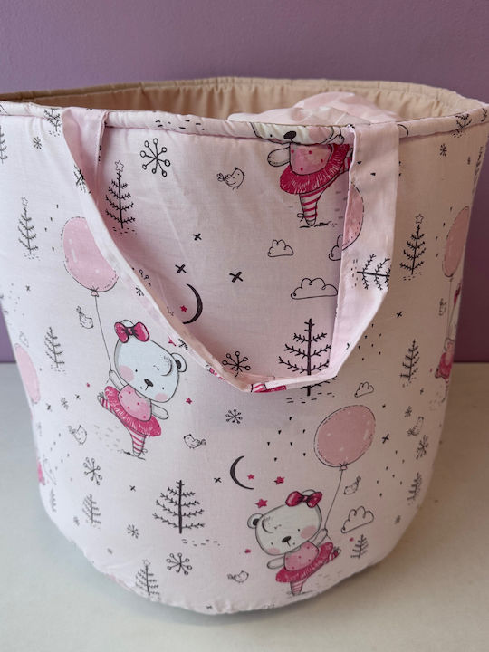 Children's Storage Basket made of Fabric Pink 1pcs